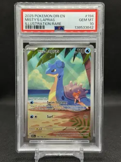 2025 Pokemon Destined Rivals Misty's Lapras #194/182 PSA 10 - Image 1