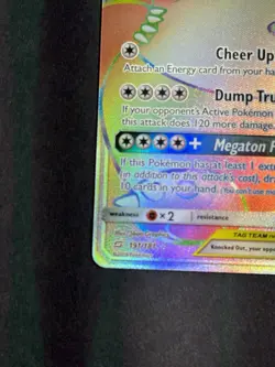 Eevee & Snorlax GX (Secret) 191/181 Sun & Moon Team Up Pokemon Card - Image 5
