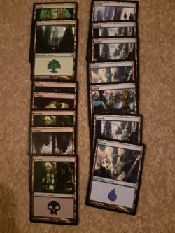 MTG 14 mixed basic land cards - Duel Decks:Izzet v Golgari - Image 1