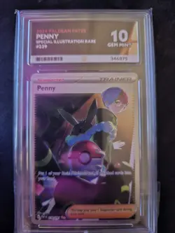 Ace 10 Pokemon Card Penny 239/091 S&V Paldean Fates Special Illustration Rare - Image 1