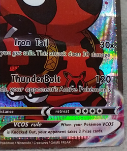 Pikachu Deadpool Marvel/Pokemon Cute Cosplay Doujin ACG HOLO Card NM - Image 5