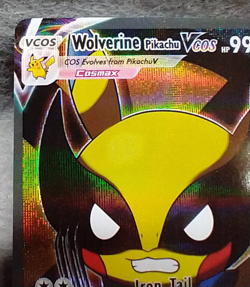 Pikachu Wolverine Marvel/Pokemon Cute Cosplay Doujin ACG HOLO Card Mint N22B - Image 2