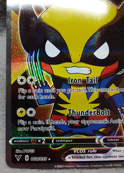 Pikachu Wolverine Marvel/Pokemon Cute Cosplay Doujin ACG HOLO Card Mint N22B - Image 3