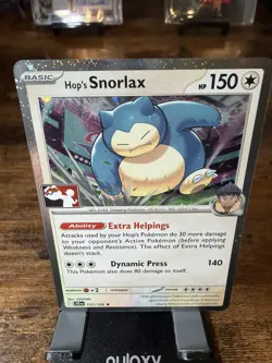 Hop's Snorlax Play! Stamp Cosmos HOLO Prize Pack Series 8 Promo Pokemon Card 💎 - Image 3