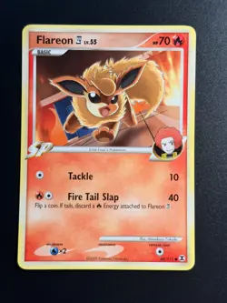 Pokemon 2009 Flareon Rising Rivals Card 60/111 Regular LP - Image 1