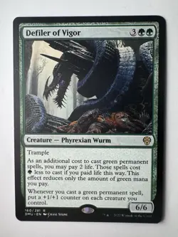 1 Defiler of Vigor Promo Pack Dominaria United NM Rare Single Card Near Mint MTG - Image 1