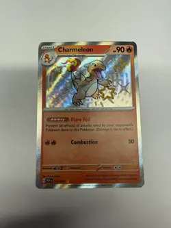 Pokemon TCG Charmeleon 110/091 - Paldean Fates Shiny Rare - Near Mint Fire Card - Image 1