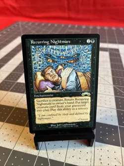 Vintage 1998 MTG Exodus Recurring Nightmare Card Near Mint - Image 1