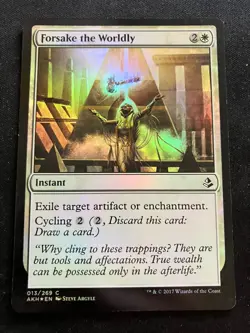 MTG [FOIL] Forsake the Worldly {Amonkhet} - NM - Image 1