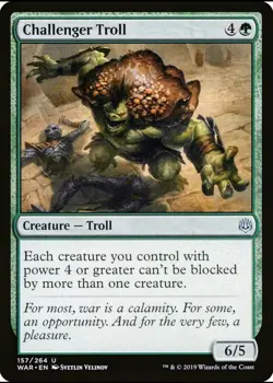 X 1 Challenger Troll NM War of the Spark 157 WAR MTG Magic The Gathering - Image 1