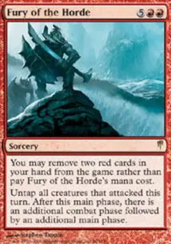 Moderatly Played, English - 1 x MTG Fury of the Horde - Foil Coldsnap - Image 1