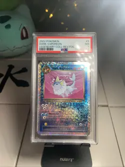 2002 Pokemon Dark Vaporeon Legendary Collection Rev. Foil PSA 7 Vintage #9/110 - Image 1