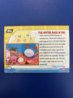 1999 TOPPS POKEMON THE MOVIE EDT 47 MOVIE EDITION THE WATER RACE IS ON-FOIL - Image 2