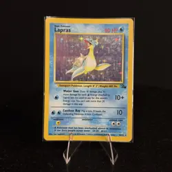Pokemon TCG Lapras 10/62 Fossil Unlimited Holo Rare Vintage 1999 WOTC MP - Image 1