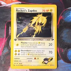 Pokemon Rocket's Zapdos 15/132 Gym Challenge Holo Rare 1st Edition Basic 70 HP - Image 3