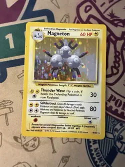 Pokemon Magneton Base Set 9/102 Unlimited WOTC Holo Rare - Image 3