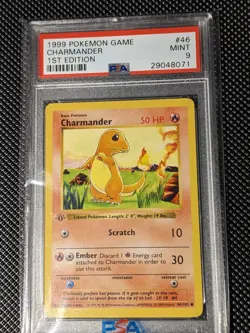 1999 Pokemon Charmander 1st Edition PSA 9 *Thick Stamp* - Image 1