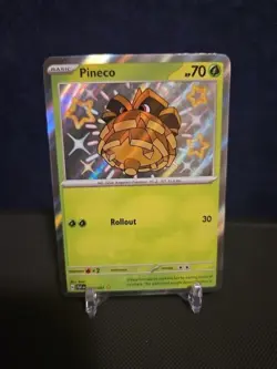 Pokemon TCG Pineco 099/091 Shiny Rare Paldean Fates - Image 1