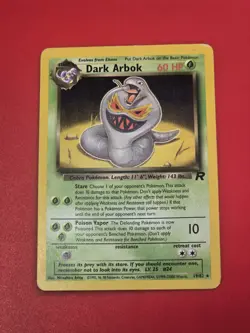 Dark Arbok Card 19/82 Non-Holo Rare, Team Rocket Series Pokemon Nintendo TCG - Image 1