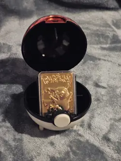 PIKACHU Pokemon 23K Gold Plated Trading Card 1999 Burger King Limited Edition - Image 2