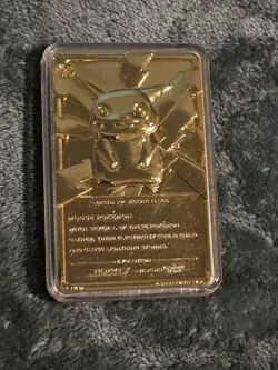 PIKACHU Pokemon 23K Gold Plated Trading Card 1999 Burger King Limited Edition - Image 4