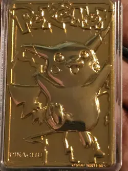 PIKACHU Pokemon 23K Gold Plated Trading Card 1999 Burger King Limited Edition - Image 5
