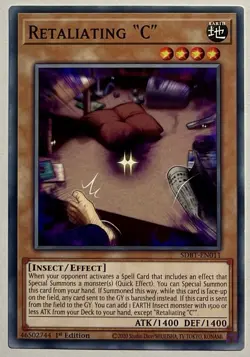 Retaliating “C” SDBT-EN011 (NM) Common 1st Edition YuGiOh! TCG Card - Image 1