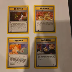 Pokemon Vintage Trainer Lot 4 Cards WOTC (Team Rocket/Gym Heroes) - Image 1