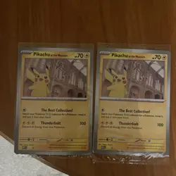 Pikachu At The Museum Pokemon TCG Jumbo Card SEALED Brand New MEP Promo x2 - Image 1