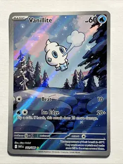 Pokemon TCG White Flare Vanillite Illustration Card 111/086 Rare NM Condition - Image 1