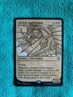 Ancient Gold Dragon (Showcase) #376 (NM) Commander Legends Battle Baldurs Gate - Image 1