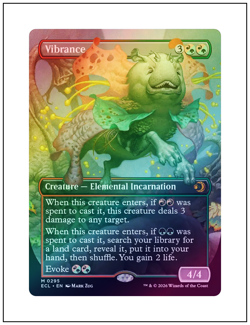 1x Vibrance, Borderless Art Foil 0295, Magic the Gathering MTG NM - Image 1
