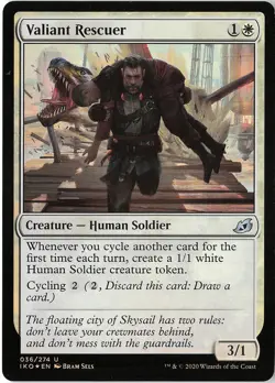 Valiant Rescuer FOIL Uncommon Ikoria: Lair of Behemoths LP MTG - Image 1