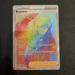 Pokemon TCG Brandon Sword & Shield - Silver Tempest 203/195 Holo Secret Rare - Image 1