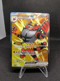 Incineroar Ex 187/162 Sv05: Pokemon TCG Temporal Forces Holo Full Art Rare NM - Image 1