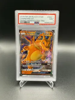 2019 Pokemon Black Star Promo Hidden Fates Tins Charizard GX SM211 PSA 9 MINT - Image 1