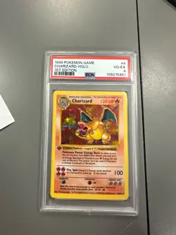 1999 POKEMON BASE SET 1ST EDITION #4 CHARIZARD-HOLO PSA 4 - Image 1
