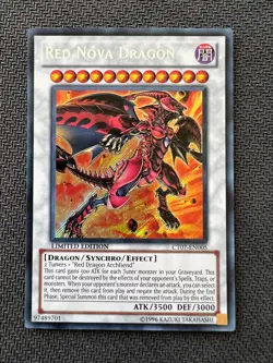 Yugioh Red Nova Dragon Limited Edition Secret Rare CT07-EN005 LP/NM - Image 1