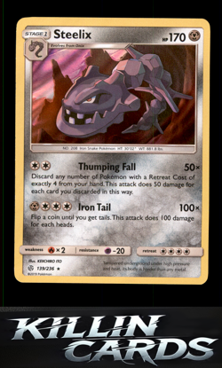 Steelix 139/236 Pokemon Holo Rare SM - Cosmic Eclipse Card NM - Image 1
