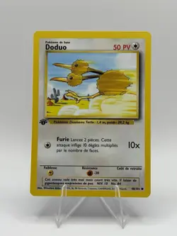 Pokemon Doduo Base Set 48/102 Regular Basic 50 HP 1999 French Card - Image 1