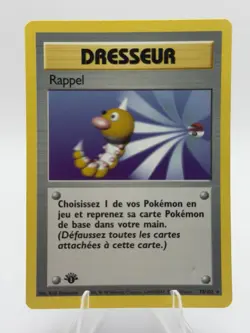 Pokemon Rappel Base Set 1st Edition 78/102 Rare Regular Trainer French Card - Image 1