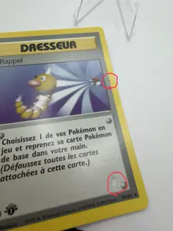 Pokemon Rappel Base Set 1st Edition 78/102 Rare Regular Trainer French Card - Image 3