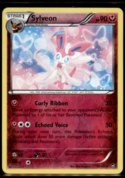 Pokemon XY - Furious Fists 72/111 Sylveon Reverse Holo - Fairy Type Card - Image 1