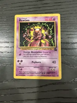Pokemon Mewtwo 14/53 Wotc Promo Regular 70 HP Basic Card English - Image 1