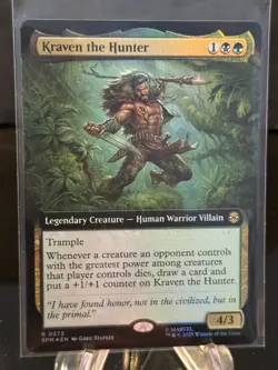 Magic MTG Spider-Man - Kraven the Hunter - SPM R 0273 EXTENDED ART MINT - Image 1