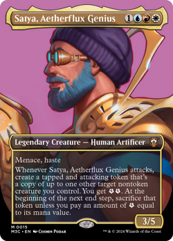 Satya, Aetherflux Genius (Borderless) [Modern Horizons 3 Commander] - Image 1