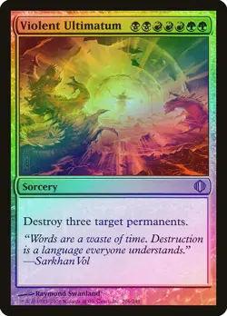 Violent Ultimatum FOIL Shards of Alara NM Black Red Green Rare CARD ABUGames - Image 1