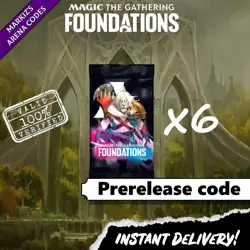 Foundations 6 Boosters Prerelease Code MTG Arena card ⚡Auto⚡ - Image 1