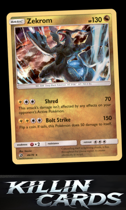 Zekrom 46/70 Pokemon Holo Rare Dragon Majesty Card LP - Image 1