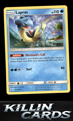 Lapras 36/236 Pokemon Uncommon SM - Unified Minds Card LP - Image 1